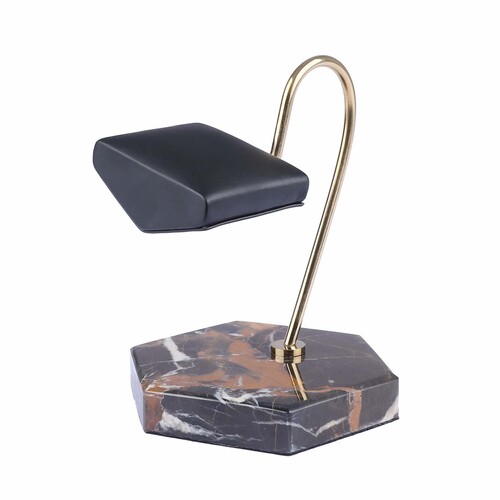 Watch Stand Brown Marble Curved