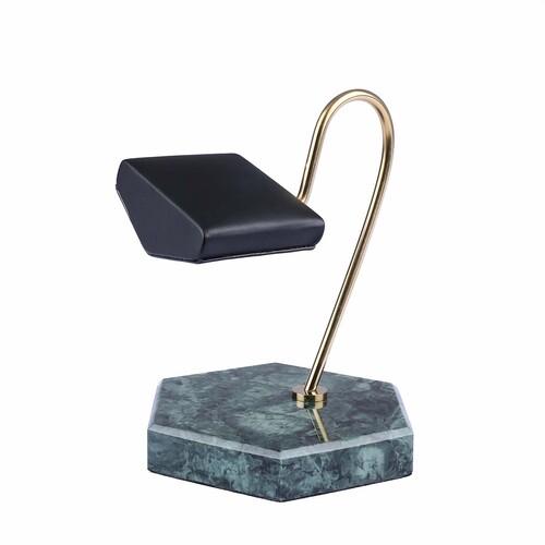 Watch Stand Green Marble Curved