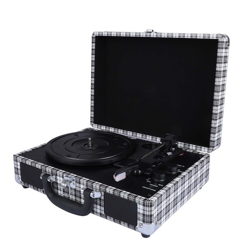 Bluetooth Suitcase turntable white and black