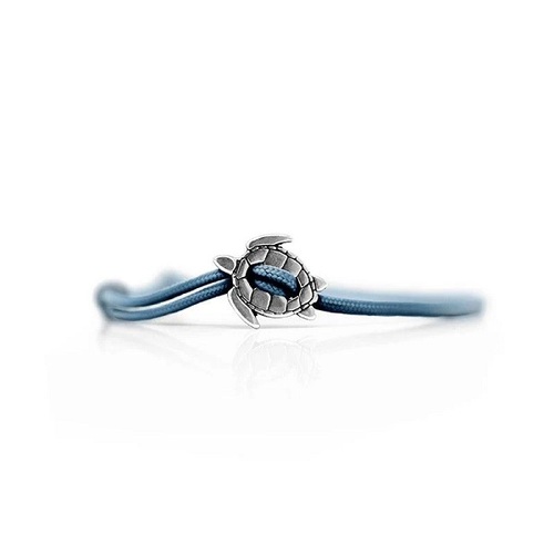 The Turtle Clasp Silver/Blue Bay