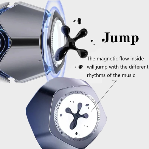 White Ferrofluid Bluetooth Speaker With Music Visualizer