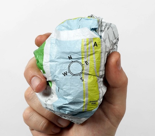 Crumpled City Map Barcelona