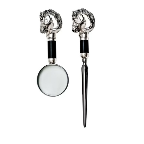 Horse magnifying Glass and Letter Opener Set