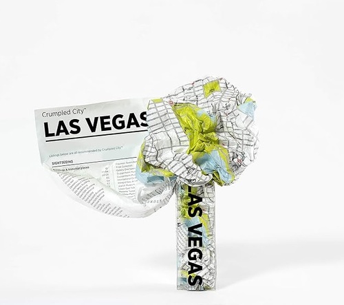 Crumpled City Map Las Vegas