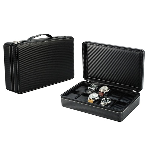 10 Slots Leather Watch Suitcase