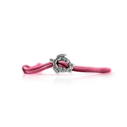 The Turtle Clasp Silver/Cranberry Red