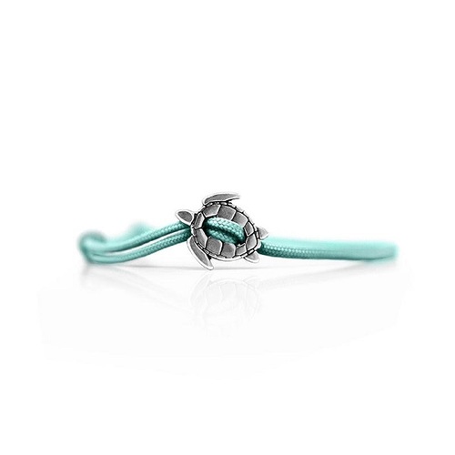 The Turtle Clasp Silver/Teal Surf